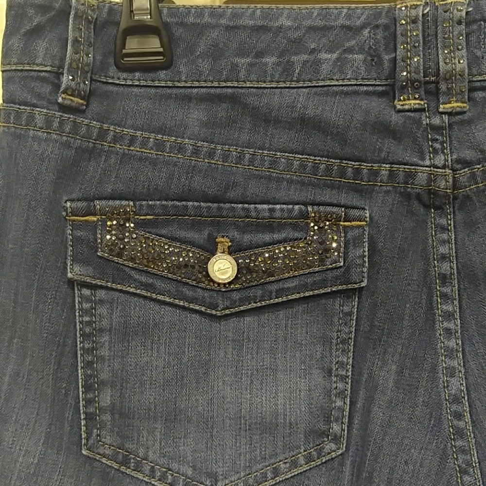 White House Black Market Boot Cut Bling Jeans